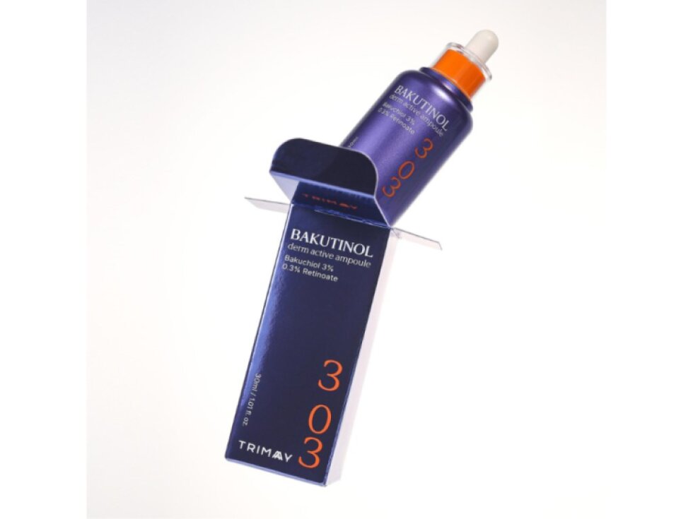 TRIMAY - BAKUTINOL DERM ACTIVE AMPOULE - Noční protivráskové sérum s bakuchiolem a retinoidem 30 ml