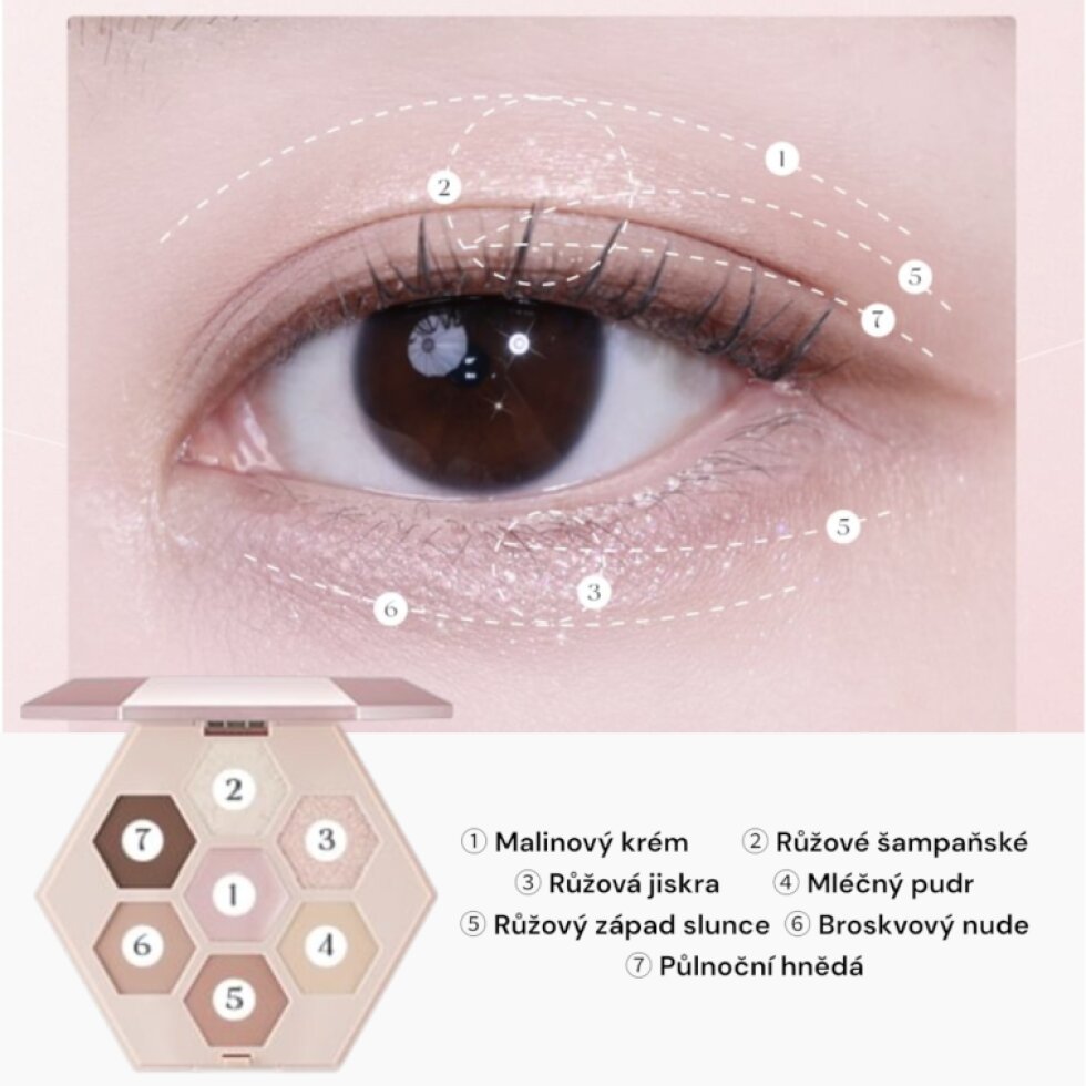Elroel - Barely Mood Eyeshadow Palette - 02 Pale Rose - Paletka očních stínů v elegantních růžových tónech 8,7 g