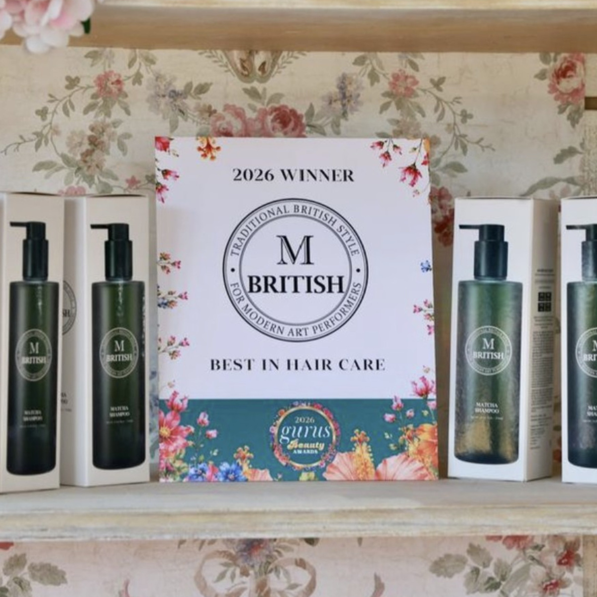 British M - Matcha Shampoo - Korejský posilující šampon s matchou proti vypadávání vlasů 350 ml