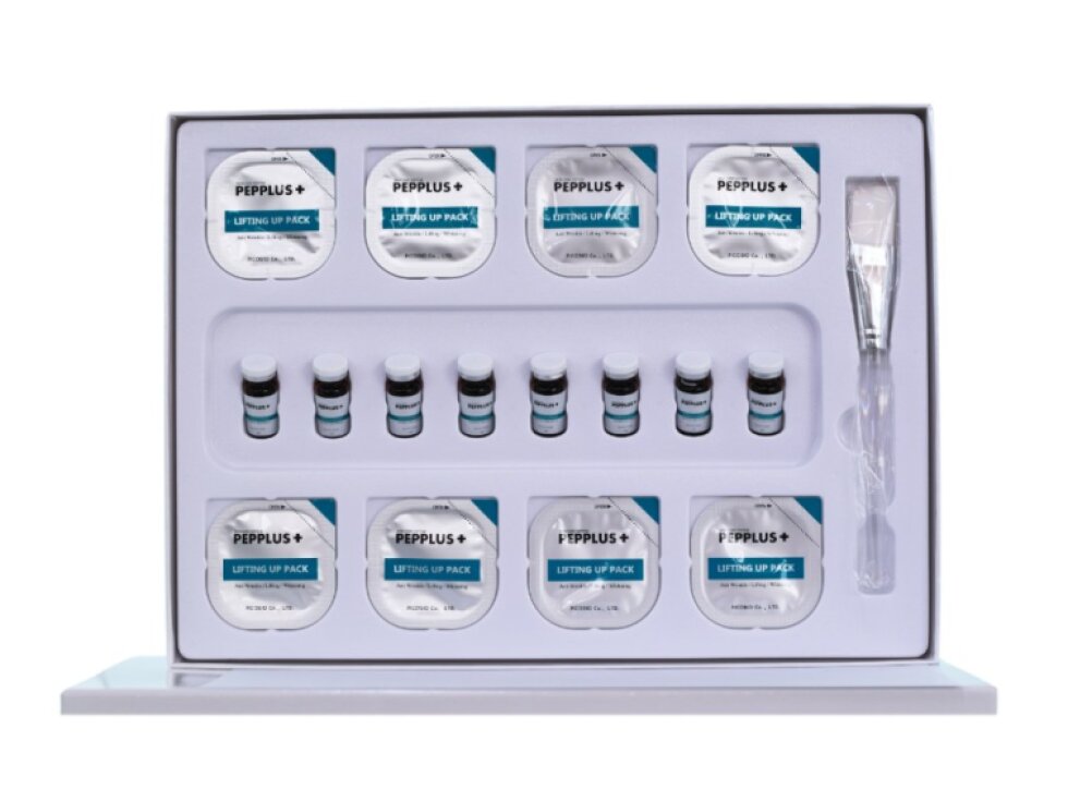 PEPPLUS+ - LIFTING UP PACK MASK - Liftingová maska s peptidy, aminokyselinami a fermenty2 měsíční kůra 8 ks