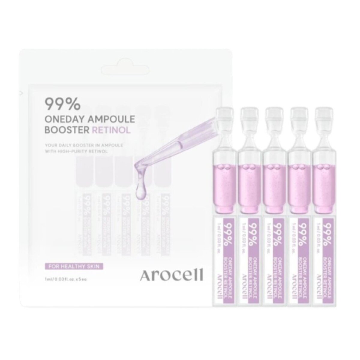 Arocell - 99% Oneday Ampoule Booster Retinol - Retinolová ampule pro obnovu pleti 5 × 1 ml