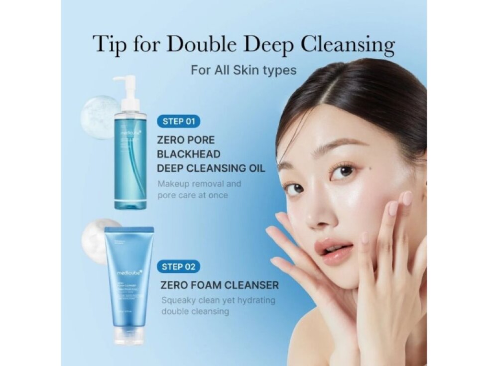 MEDICUBE - ZERO PORE BLACKHEAD DEEP CLEANSING OIL - Hloubkově odličovací olej proti černým tečkám a ucpaným pórům 205 ml