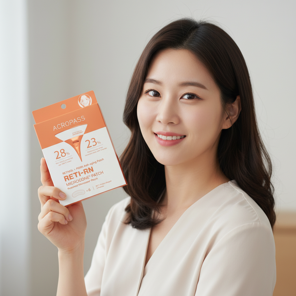 ACROPASS - RETINOL RETI-RN MICROCONE PATCH SLIM SHAPED - Mikrojehličkové anti-age náplasti s retinolem a PDRN pro cílenou péči o vrásky 6 ks
