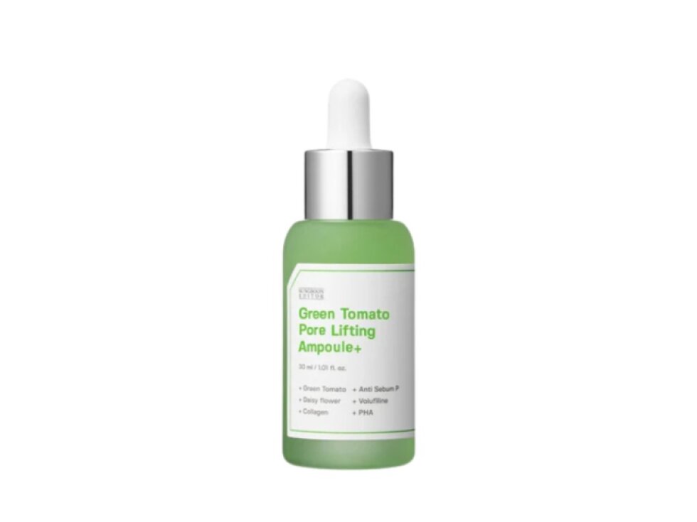 SUNGBOON EDITOR - GREEN TOMATO PORE LIFTING AMPOULE - Liftingové sérum s extraktem ze zeleného rajčete na rozšířené póry a vyhlazení pleti30 ml