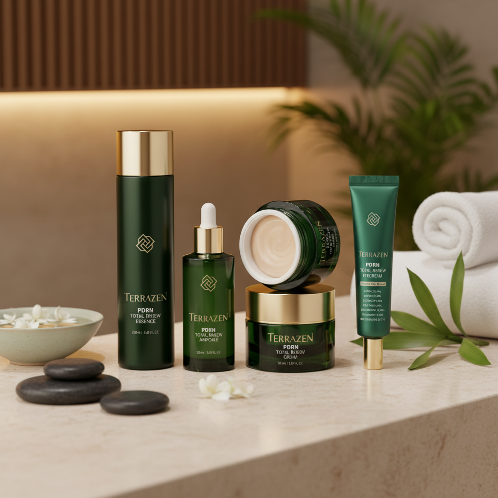 Terrazen - PDRN Total Renew - Luxusní regenerační anti-age sada s PDRN, ceramidy a komplexem kyseliny hyaluronové 4 produkty