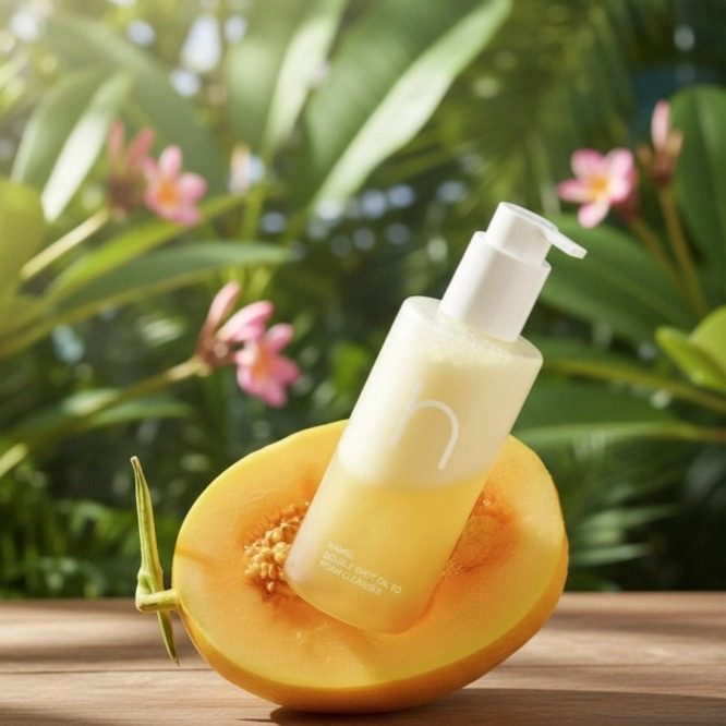 HAMÉL - DOUBLE SHOT OIL TO FOAM CLEANSER - Luxusní odličovací olej bez parfemace 200 ml