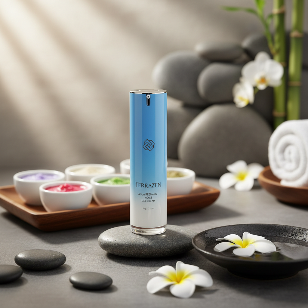 TERRAZEN - AQUA RECHARGE MOIST GEL CREAM - Hydratační gelový pleťový krém pro lehkou a dlouhodobou hydrataci 55 g