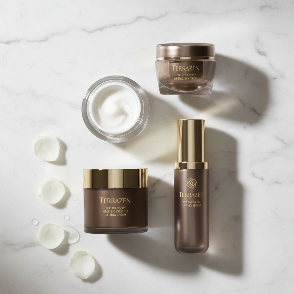 TERRAZEN - EGF THERAPY LIFTING SET - Komplexní anti-age rituál s růstovými faktory EGF, Volufilinem™, peptidy a multi-hyaluronovým komplexem