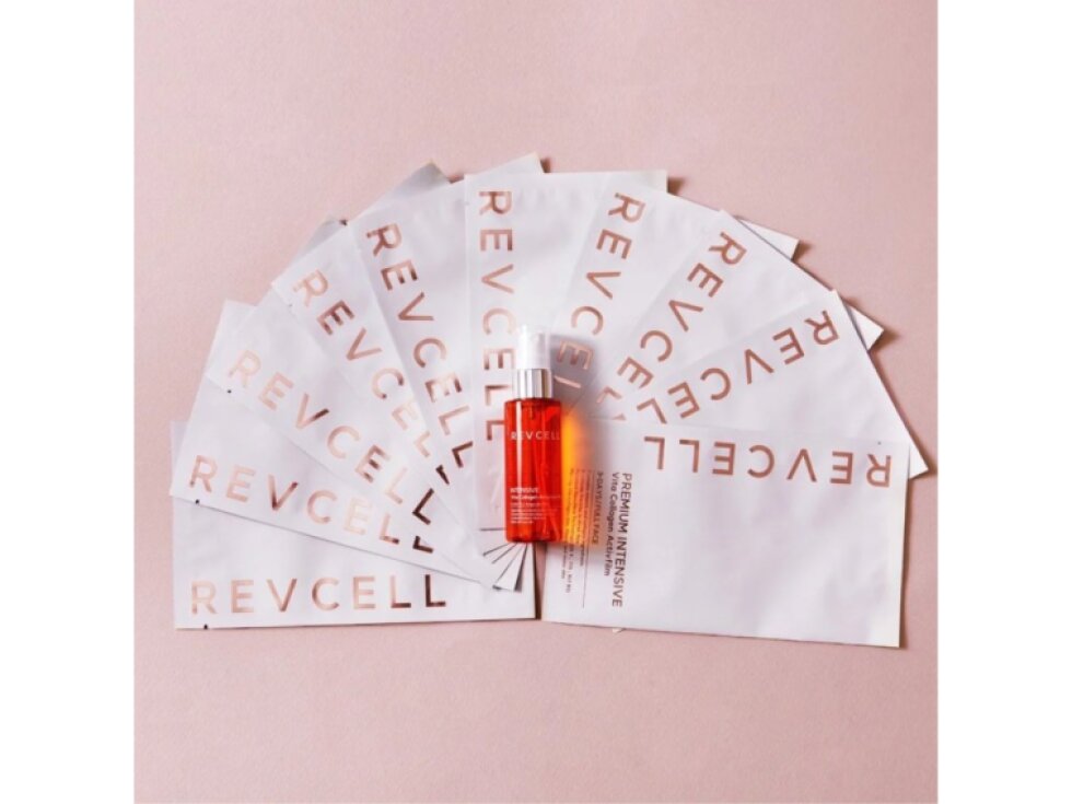 REVCELL - PREMIUM INTENSIVE VITA COLLAGEN ACTIV FILM - Intenzivní kolagenový liftingový film + ampule pro okamžité vyhlazení a zpevnění pleti 10 ks a 55 ml