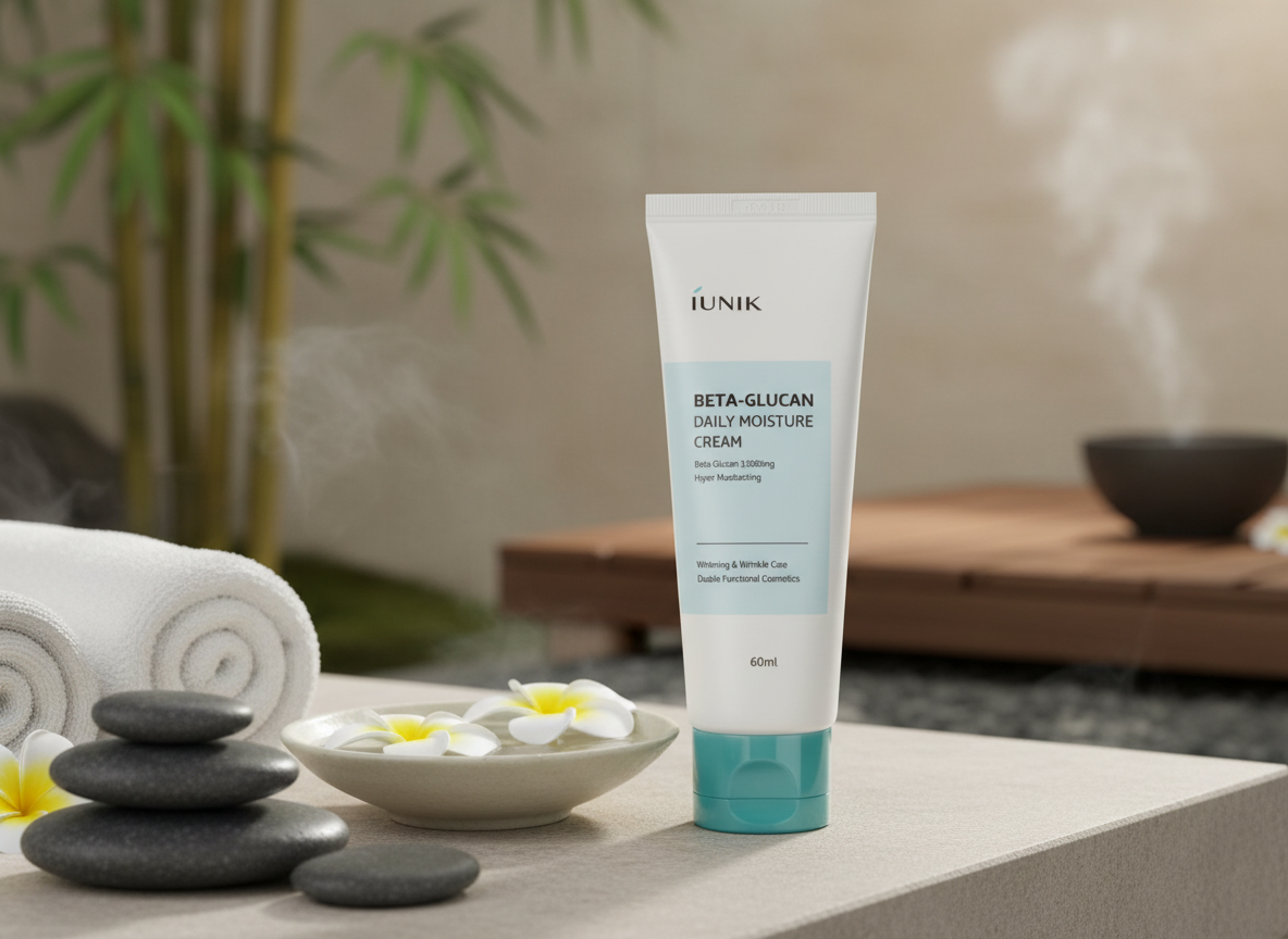 iUNIK - BETA GLUCAN DAILY MOISTURE CREAM - Denní hydratační krém s beta-glukanem pro suchou a citlivou pleť 60 ml