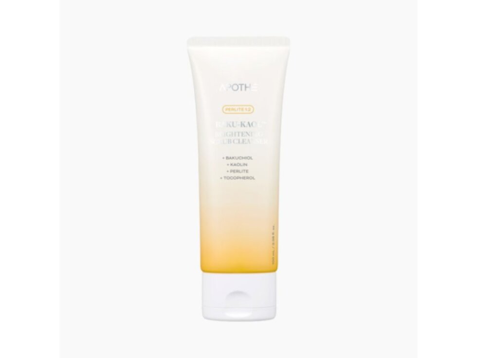 APOTHE - BAKU-KAOL BRIGHTENING SCRUB CLEANSER - Rozjasňující exfoliační čisticí gel s bakuchiolem a kaolinem 100 g
