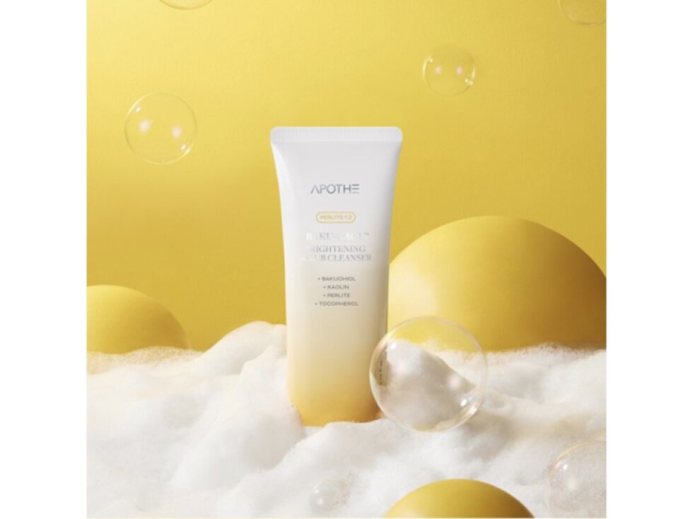 APOTHE - BAKU-KAOL BRIGHTENING SCRUB CLEANSER - Rozjasňující exfoliační čisticí gel s bakuchiolem a kaolinem 100 g