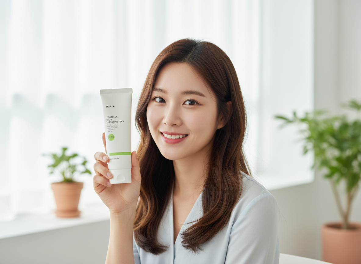 iUNIK - CENTELLA MILD CLEANSING FOAM - Jemná pH vyvážená čisticí pěna s pupečníkem asijským 120 ml