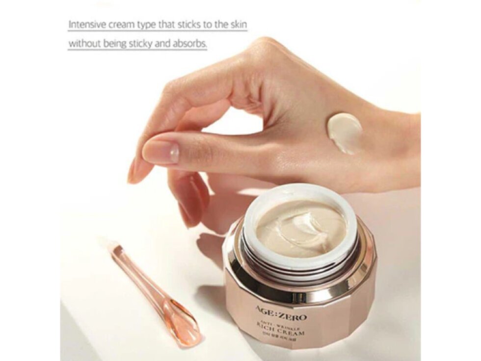 AGE:ZERO - ANTI WRINKLE RICH CREAM - Intenzivně vyživující protivráskový krém pro zpevnění a rozjasnění pleti 50 g