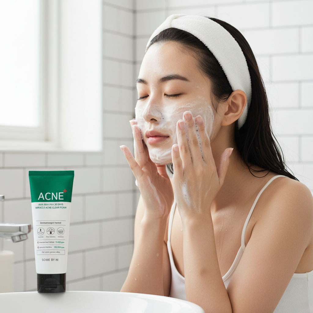 SOME BY MI – AHA-BHA-PHA 30 Days Miracle Acne Clear Foam – Čisticí pěna s AHA, BHA a PHA kyselinami 100 ml