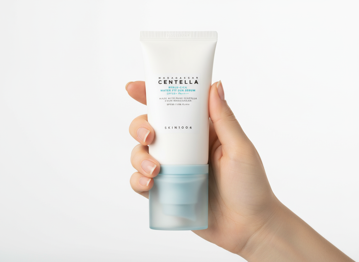 SKIN1004 - MADAGASCAR CENTELLA HYALU CICA WATER FIT SUN SERUM - Ultralehké hydratační opalovací sérum pro každodenní ochranu pleti SPF 50+ PA++++ 50 ml