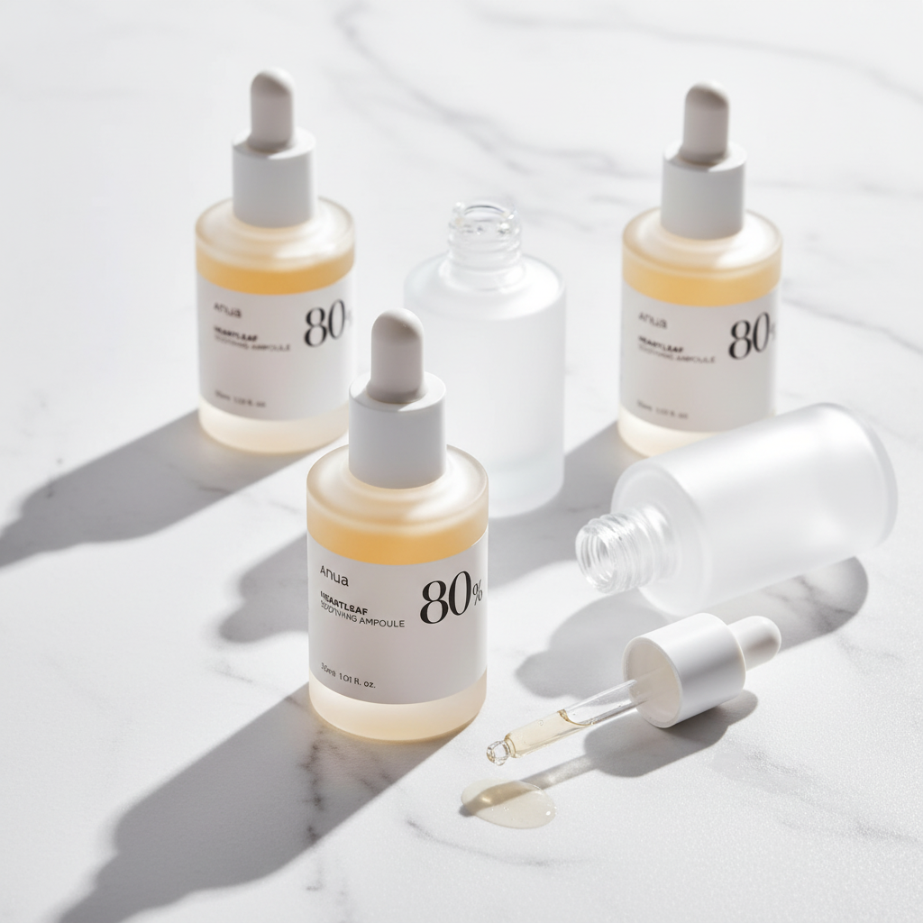 Anua - Heartleaf 80% Soothing Ampoule - Zklidňující pleťová ampule s 80 % extraktem z houttuynie srdčité 30 ml