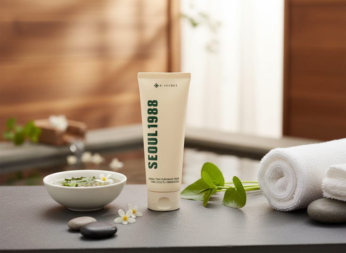 K-SECRET - SEOUL1988 CLEANSING FOAM PINE CICA 1% + PROBIOTIC - Zklidňující čisticí pěna s borovicí, CICA komplexem a probiotiky 150 g