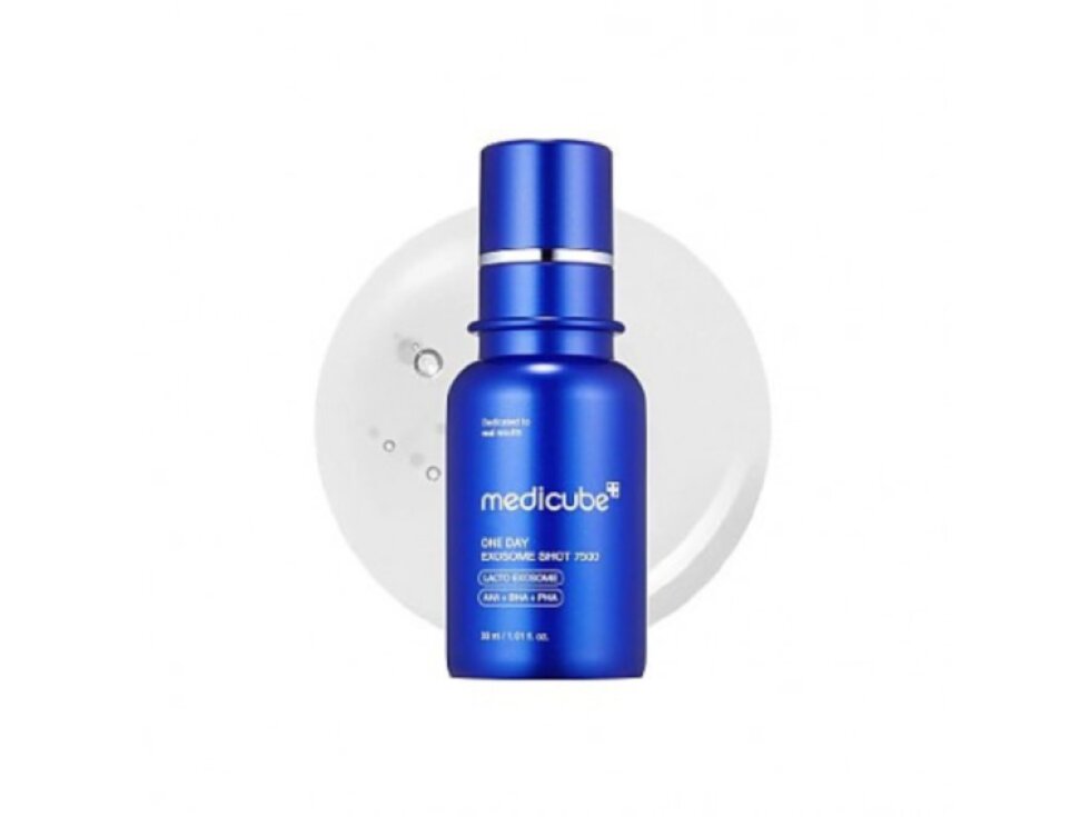MEDICUBE - ONE DAY EXOSOME SHOT PORE AMPOULE 7500 STRONG - Intenzivní exfoliační ampule pro viditelné zmenšení pórů 30 ml