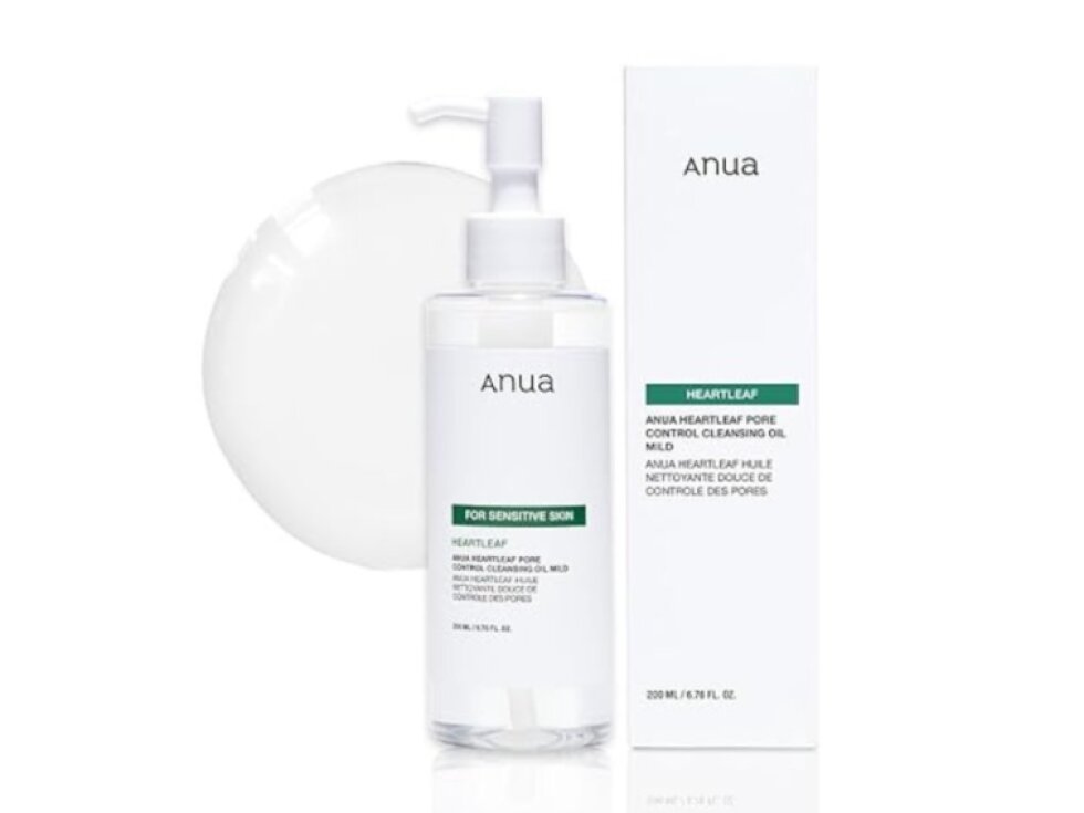 ANUA - HEARTLEAF PORE CONTROL CLEANSING OIL MILD - Jemný čisticí olej s houttuynií srdčitou pro citlivou pleť 200 ml