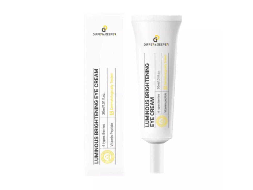DIFFER & DEEPER - LUMINOUS BRIGHTENING EYE CREAM - Rozjasňující a vyhlazující oční krém proti tmavým kruhům 30 ml