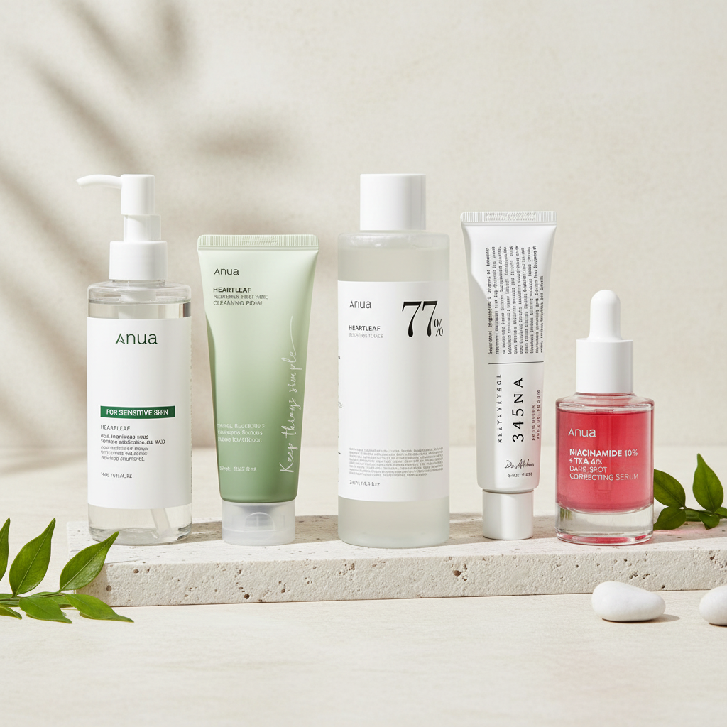 Anua - Rutina péče pro aknózní pleť - Kompletní péče o aknózní pleť 5 produktů