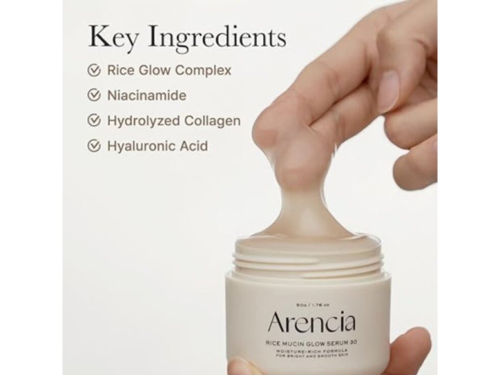 ARENCIA - RICE MUCIN GLOW SERUM 30 - Rozjasňující a hydratační glow sérum s fermentovanou rýží 50 ml
