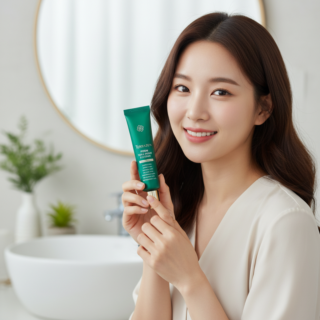 TERRAZEN - PDRN TOTAL RENEW EYE CREAM - Protivráskový regenerační oční krém pro hladké a rozjasněné oční okolí 30 ml