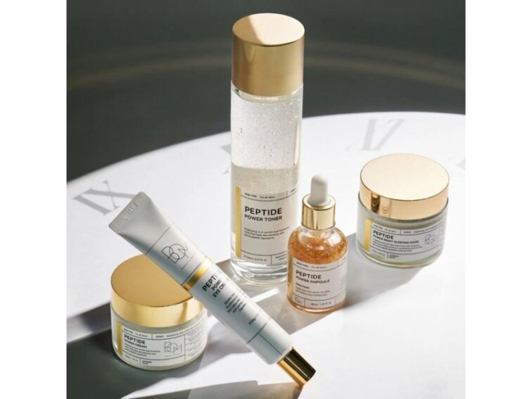 B.O.M. - PEPTIDE POWER GIFT SET - Luxusní protivrásková dárková sada s peptidy a 24k zlatem 5 produktů