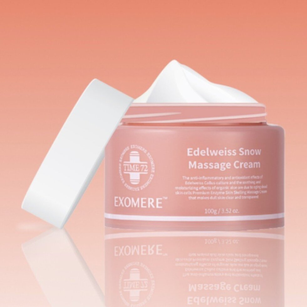 Exomere - Edelweiss Snow Massage Cream - Čisticí a exfoliační krém s protěží alpskou a tranexamovou kyselinou 100 g