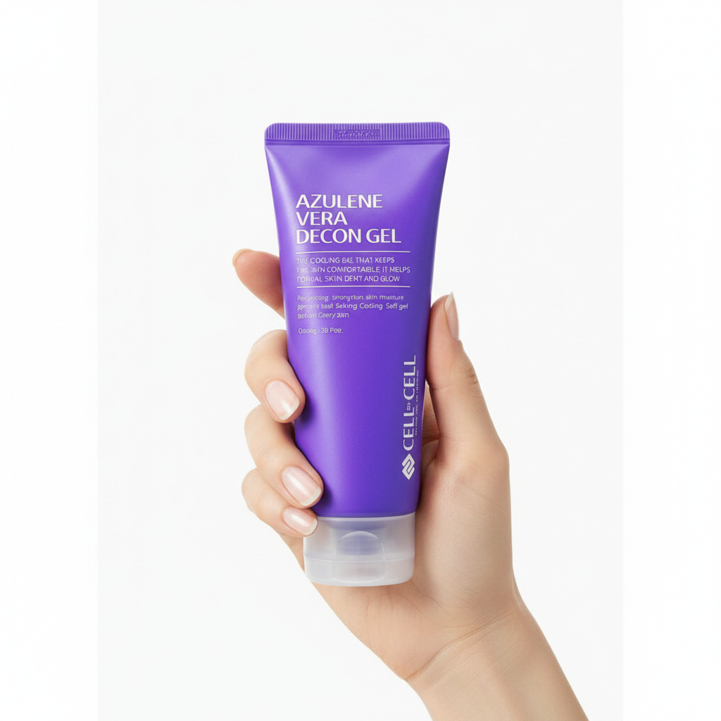 CELL BY CELL - AZULENE VERA DECON GEL - Vysoce koncentrovaný zklidňující gel s azulénem a CICA pro podrážděnou pleť 280 ml EXTRA VELKÉ BALENÍ