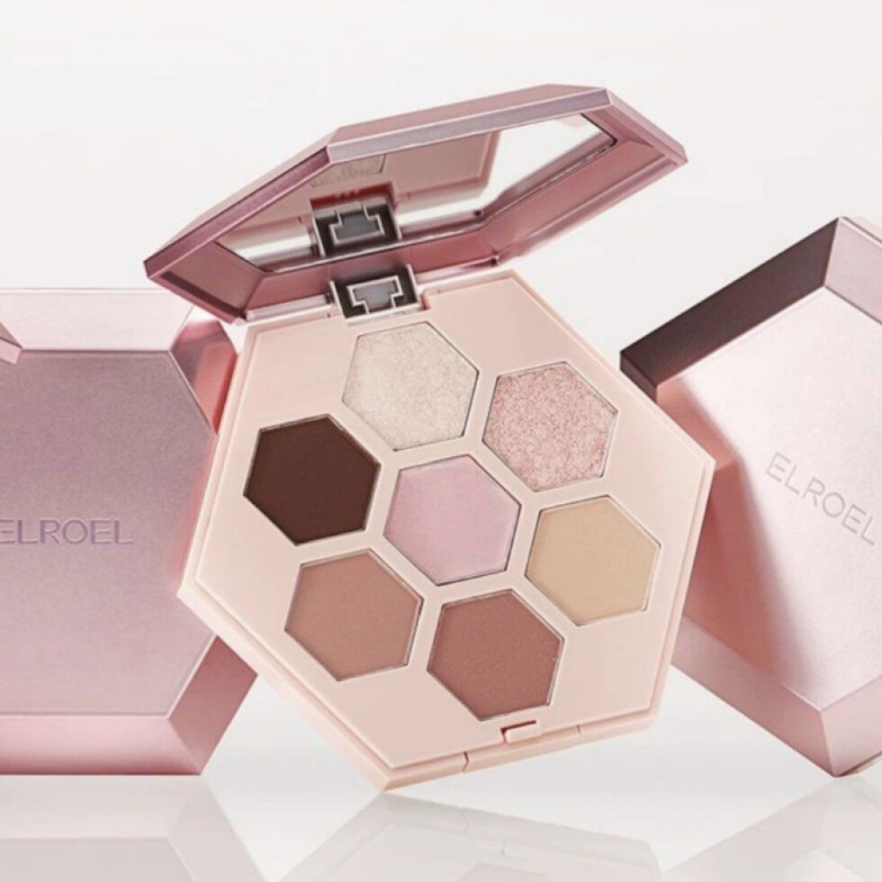 Elroel - Barely Mood Eyeshadow Palette - 02 Pale Rose - Paletka očních stínů v elegantních růžových tónech 8,7 g