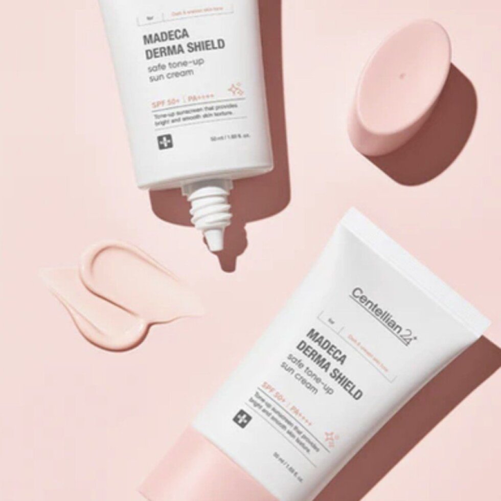 Centellian24 - Madeca Derma Shield Safe Tone-Up Sun Cream SPF50+ PA++++ - Rozjasňující tónující opalovací krém 50 ml