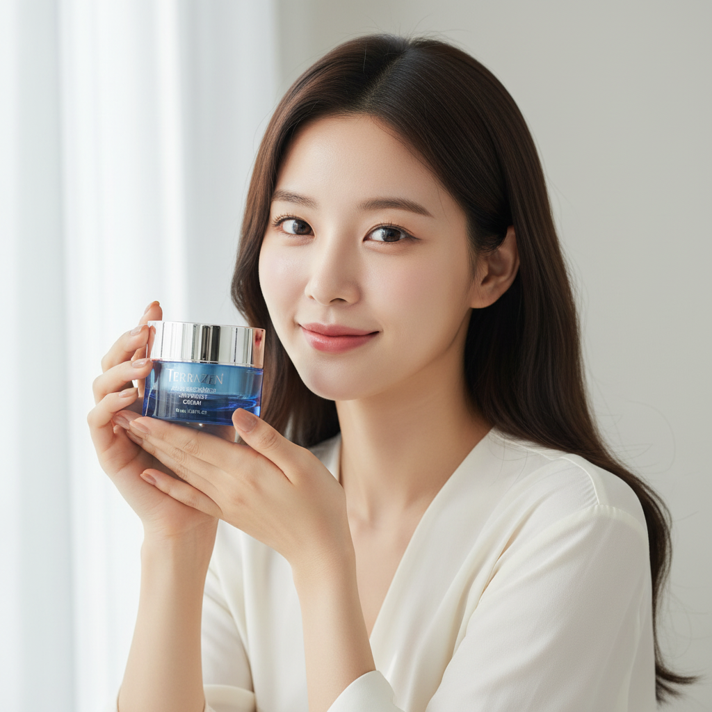 TERRAZEN - AQUA RECHARGE 24h MOIST CREAM - Hydratační pleťový krém s kyselinou hyaluronovou pro 24hodinovou hydrataci 50 ml