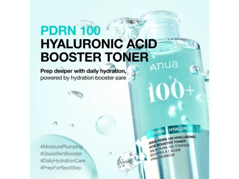 ANUA - PDRN 100 HYALURONIC ACID BOOSTER TONER - Hydratační booster toner s PDRN a kyselinou hyaluronovou 250 ml
