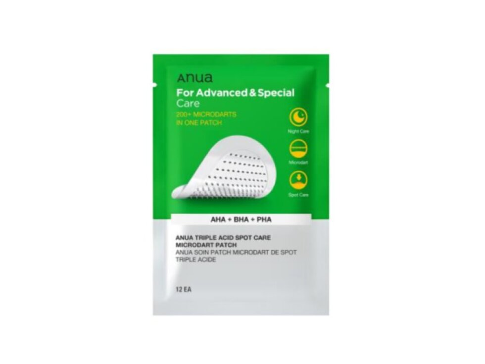 ANUA - TRIPLE ACID SPOT CARE MICRODART PATCH - Náplasti s mikrojehličkami na akné 12 ks