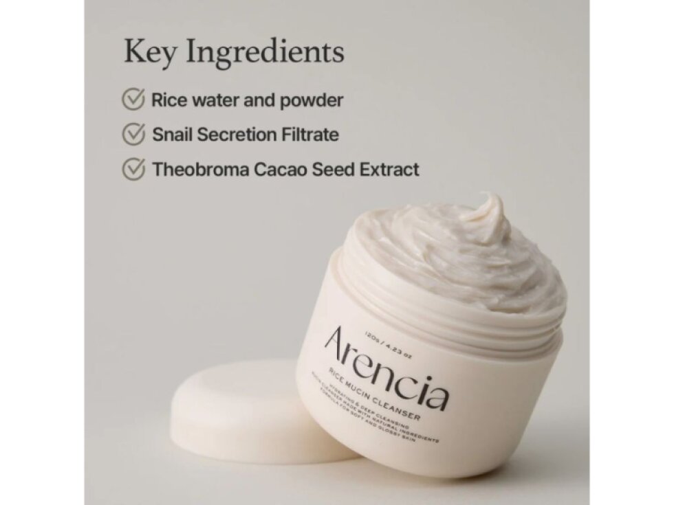 ARENCIA - RICE MUCIN FACE CLEANSER - Jemný rýžový čisticí gel s mucinem 120 g