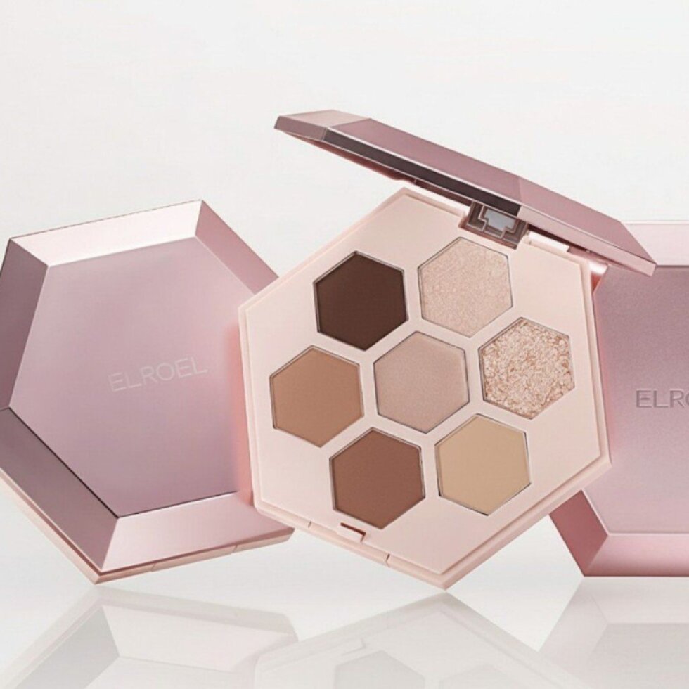 Elroel - Barely Mood Eyeshadow Palette - 01 Brown Mauve - Paletka očních stínů v elegantních hnědo-mauve tónech 8,7 g