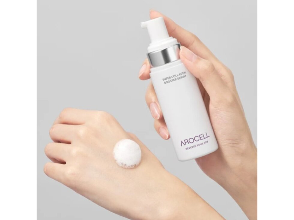 AROCELL - SUPER COLLAGEN BOOSTER SERUM - Bublinkové kolagenové sérum s exosomy pro pevnost a regeneraci pleti 70 ml