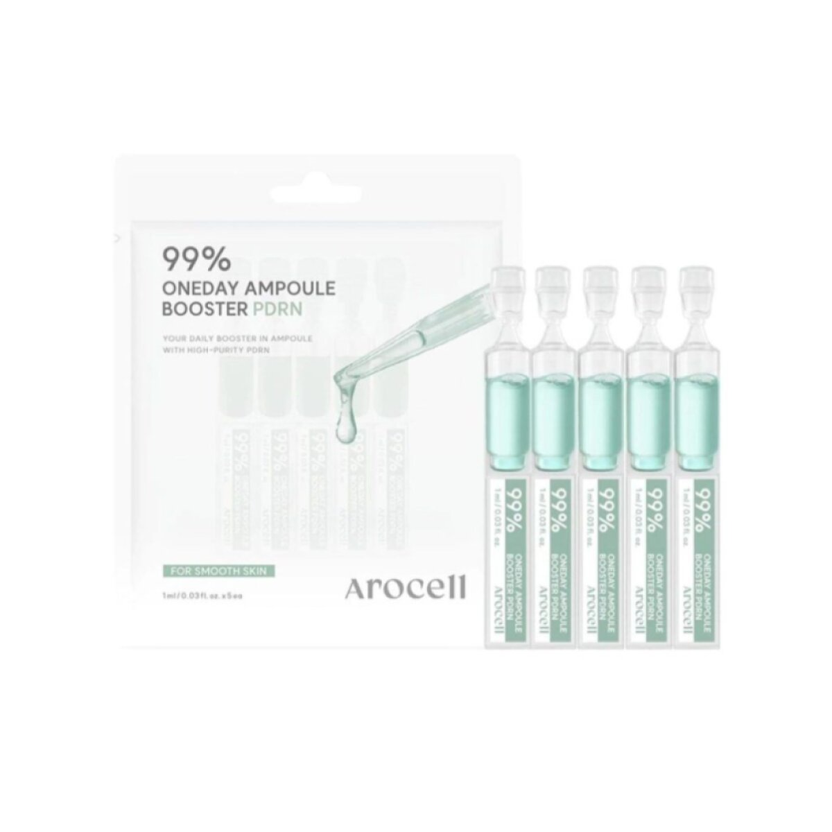 Arocell - 99% Oneday Ampoule Booster PDRN - Regenerační ampule pro hydrataci a obnovu pleti 5 × 1 ml