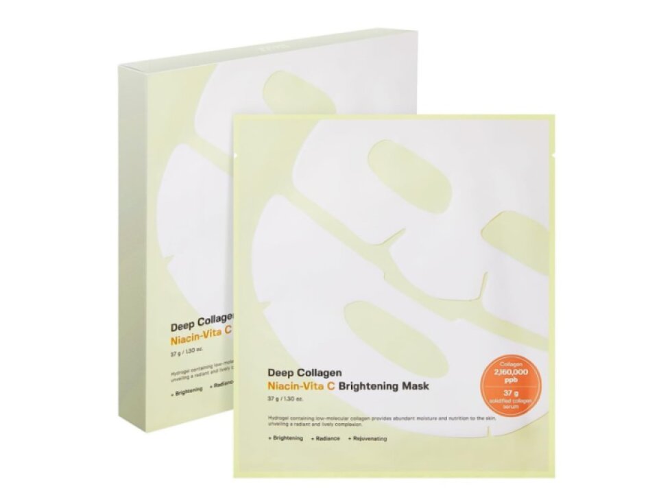 SUNGBOON EDITOR - DEEP COLLAGEN NIACIN VITA C BRIGHTENNING MASK - Rozjasňující hydrogelová maska s kolagenem, niacinamidem a vitamínem C 37 g