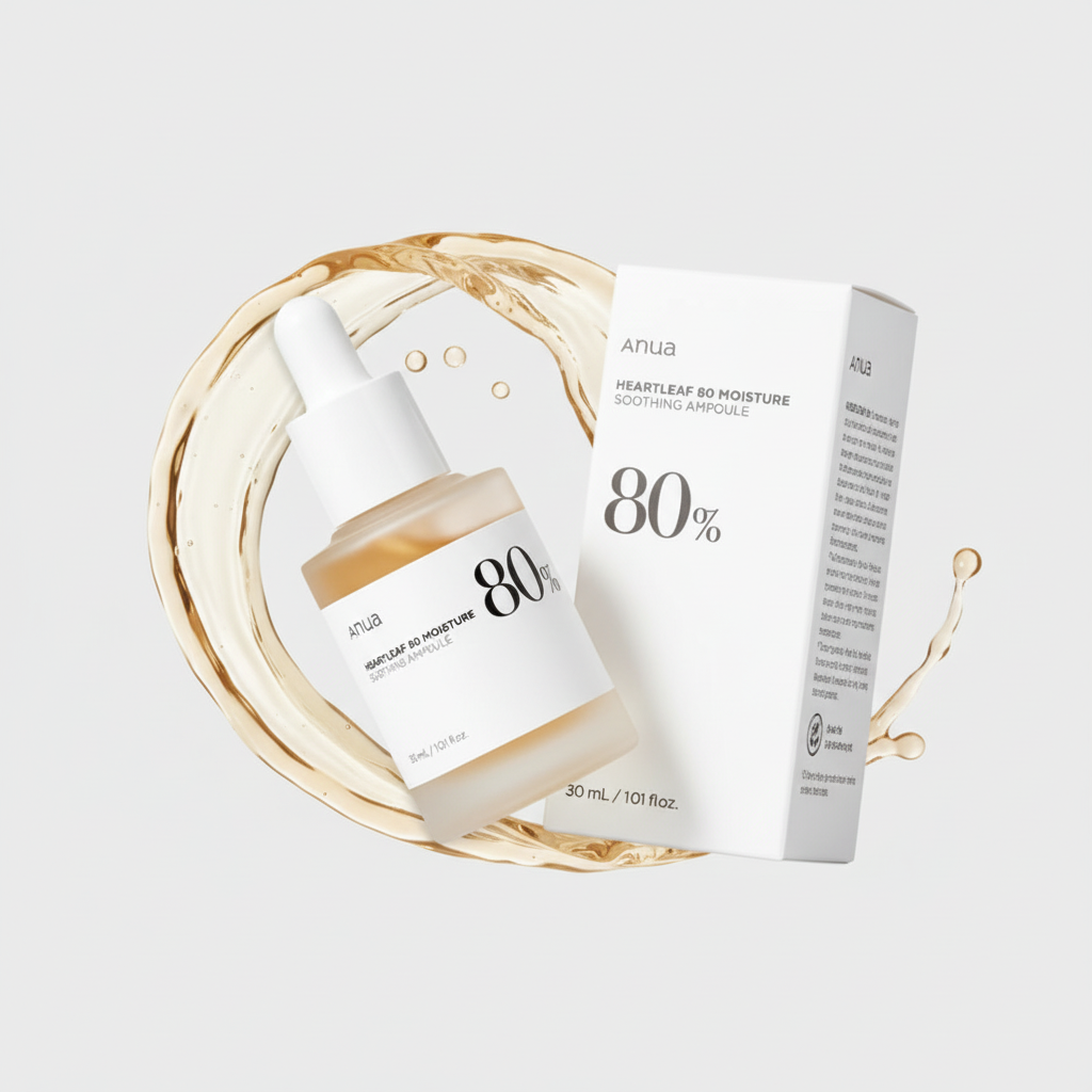 Anua - Heartleaf 80% Soothing Ampoule - Zklidňující pleťová ampule s 80 % extraktem z houttuynie srdčité 30 ml