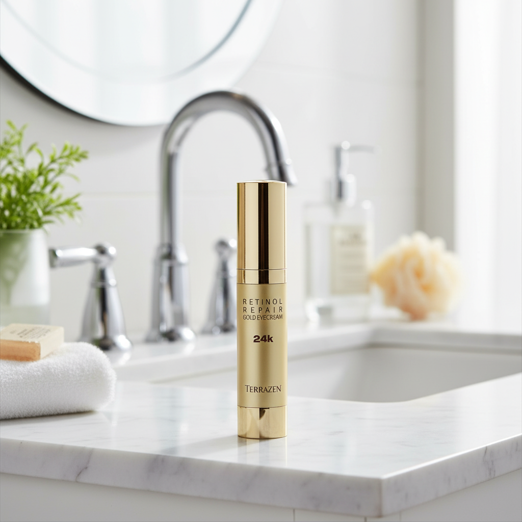 TERRAZEN - RETINOL REPAIR GOLD EYE CREAM - Protivráskový oční krém s multi-retinolem, 24k zlatem a peptidy ml