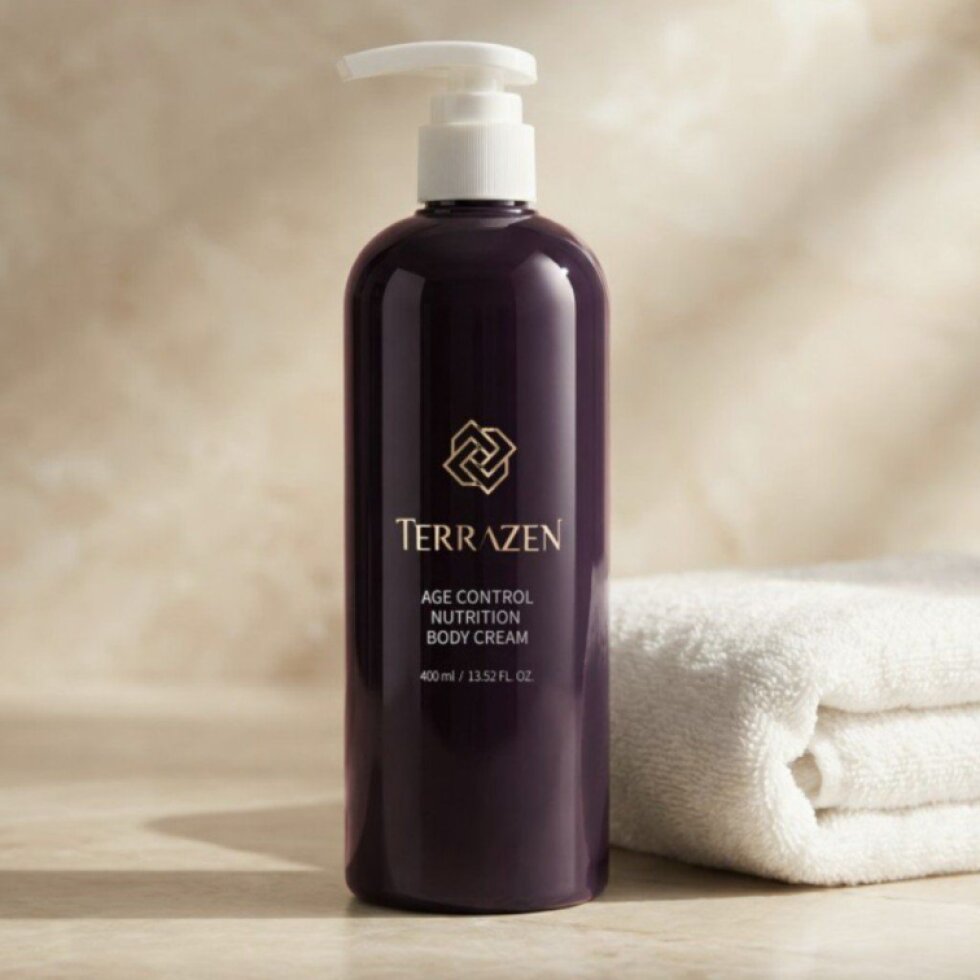 Terrazen - Age Control Nutrition Body Cream - Zpevňující a vyživující tělový krém s peptidy, bakuchiolem a ceramidy 400 ml