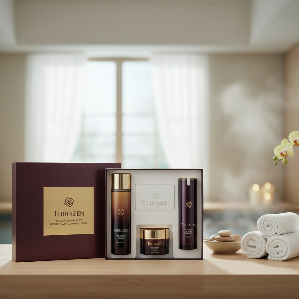 TERRAZEN - AGE CONTROL SPECIAL SET - Dárkové balení luxusní anti-age péče pro viditelně pevnější, hladší a rozjasněnou pleť 3 produkty