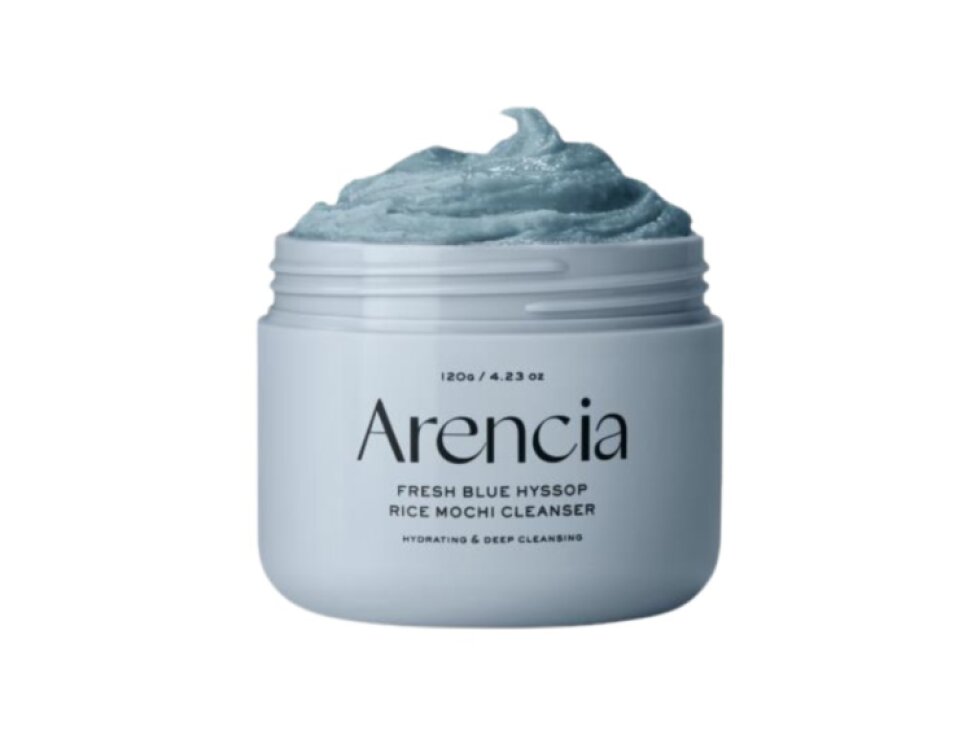 ARENCIA - FRESH BLUE HYSSOP RICE MOCHI CLEANSER - Zklidňující čisticí gel s rýžovým pudrem a hyssopem 120 g