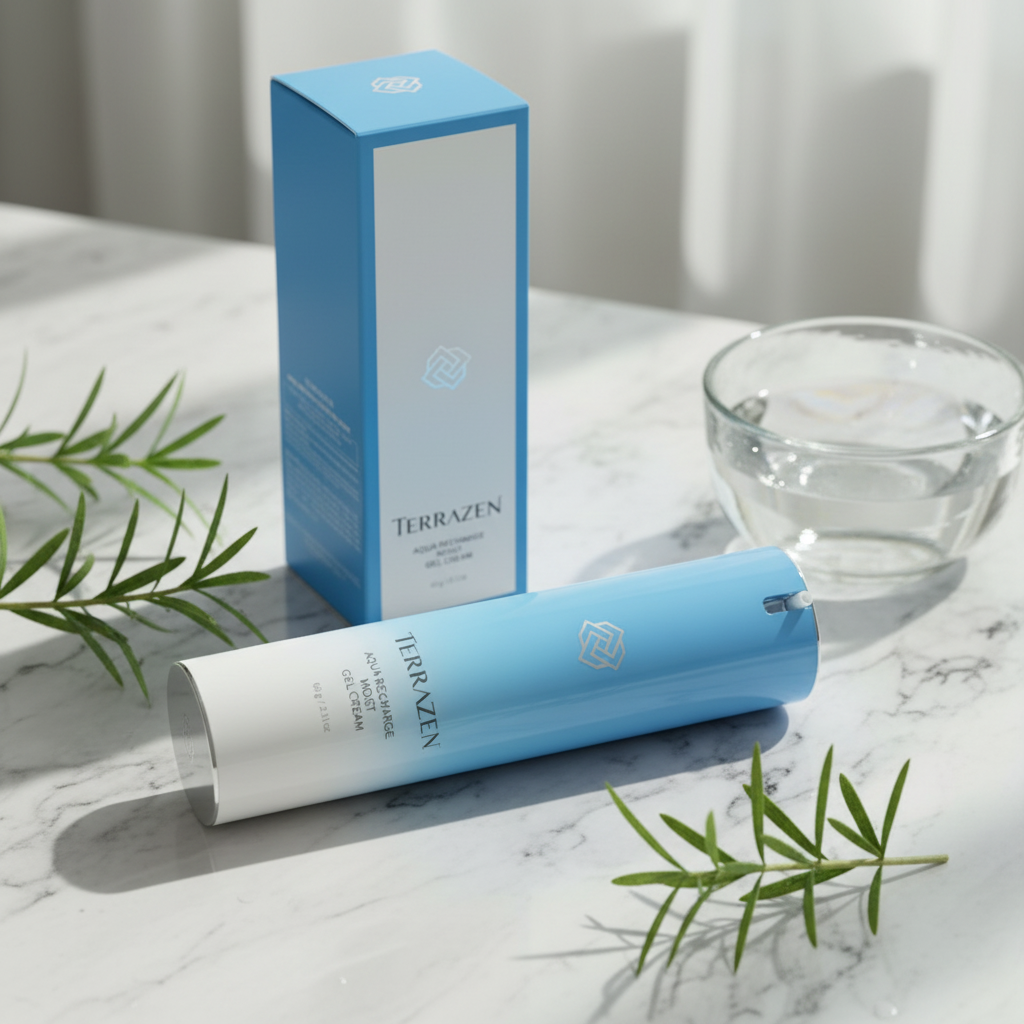 TERRAZEN - AQUA RECHARGE MOIST GEL CREAM - Hydratační gelový pleťový krém pro lehkou a dlouhodobou hydrataci 55 g