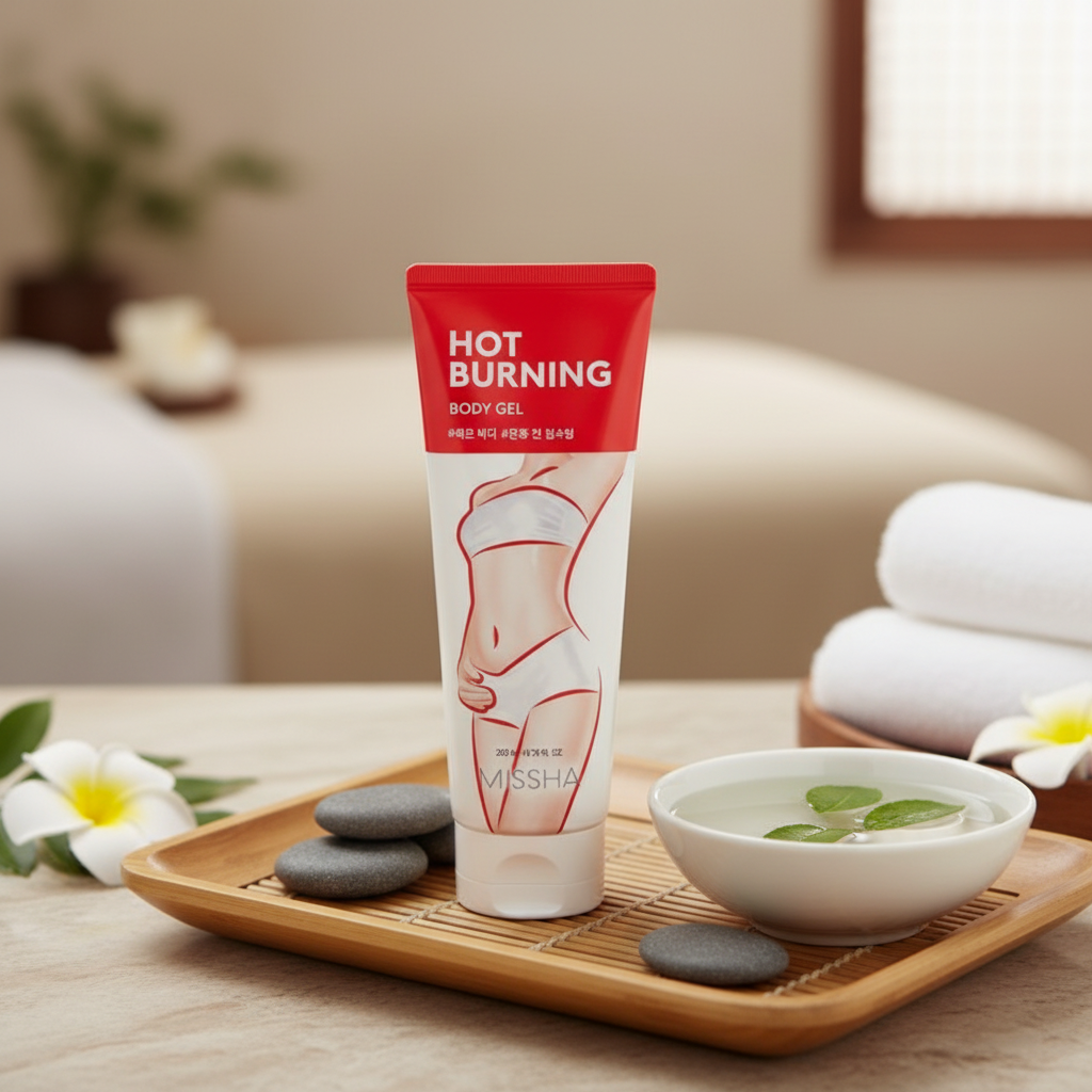 MISSHA - HOT BURNING BODY GEL - Hřejivý tělový gel pro zeštíhlení, prokrvení a vyhlazení pokožky 200 ml