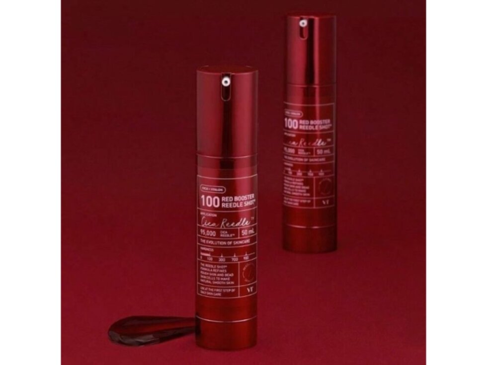 VT - RED BOOSTER REEDLE SHOT 100 - Intenzivní regenerační booster s Dragon’s Blood, CICA a Reedle technologiíi 50 ml