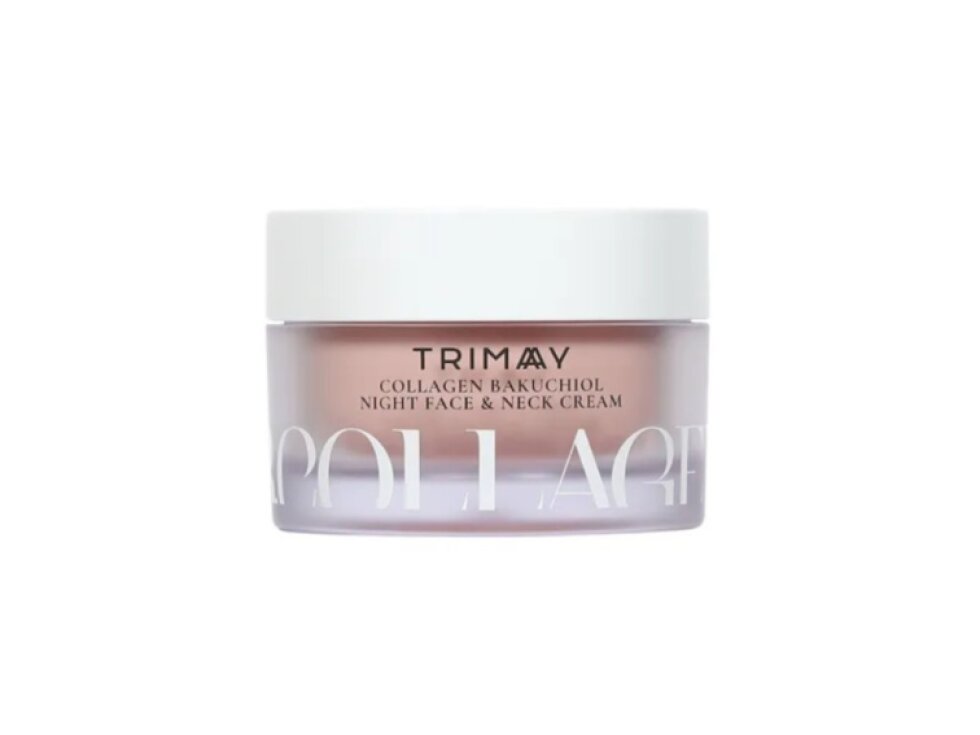 TRIMAY - COLLAGEN BAKUCHIOL NIGHT FACE & NECK CREAM - Noční kolagenový krém s bakuchiolem na obličej a krk 50 ml